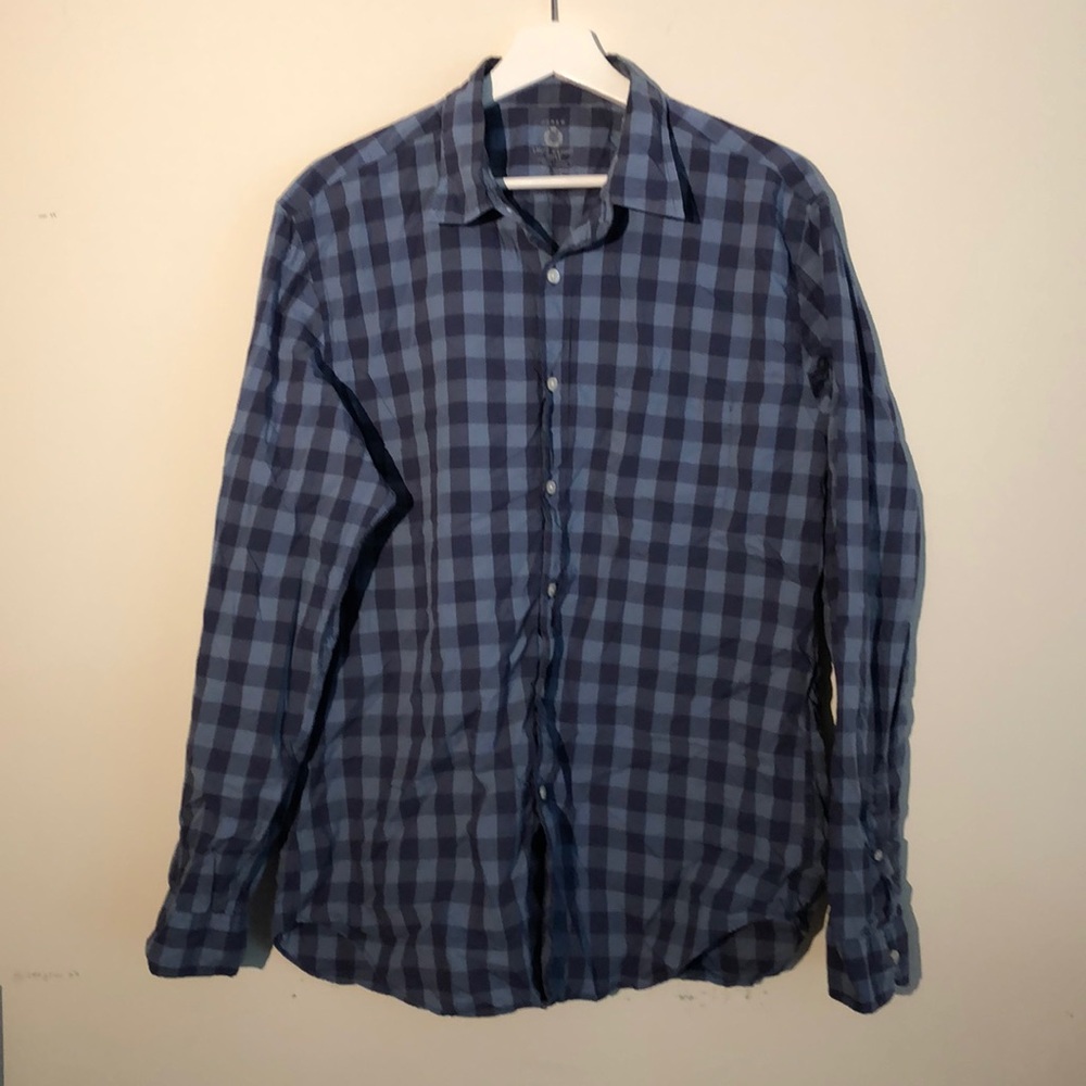 J. Crew Blue Button Down Lightweight Shirt size L.
